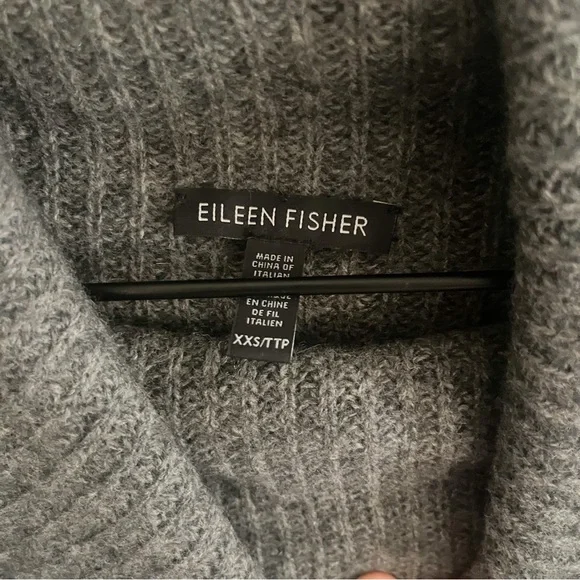 Eileen Fisher 50% Yak 50% Merino Wool Cowl Neck Sweater - Picture 3 of 6